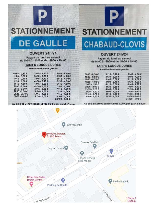 Roi Soleil, Face A La Cathedrale - 2G Lägenhet Reims Exteriör bild